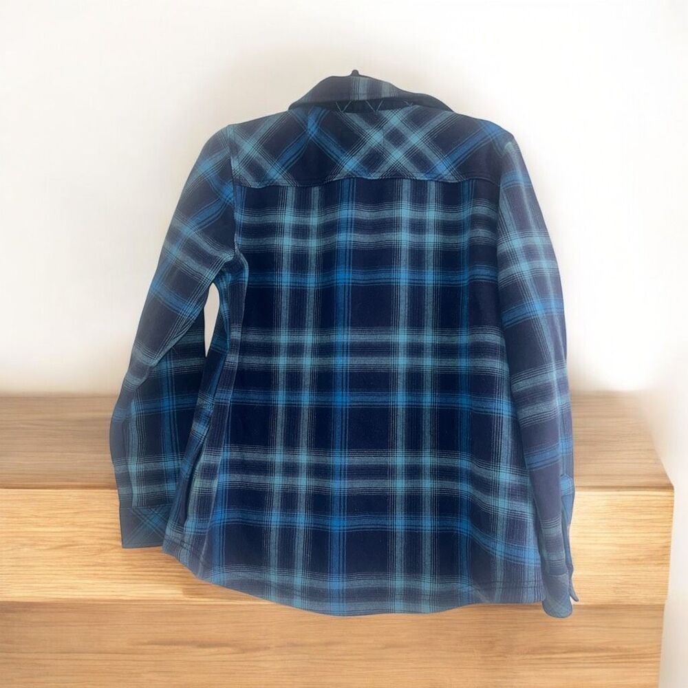 ✨Orvis Womens Fleece Lined Blue Flannel Shirt Sz Large Jacket✨ - Picture 3 of 5